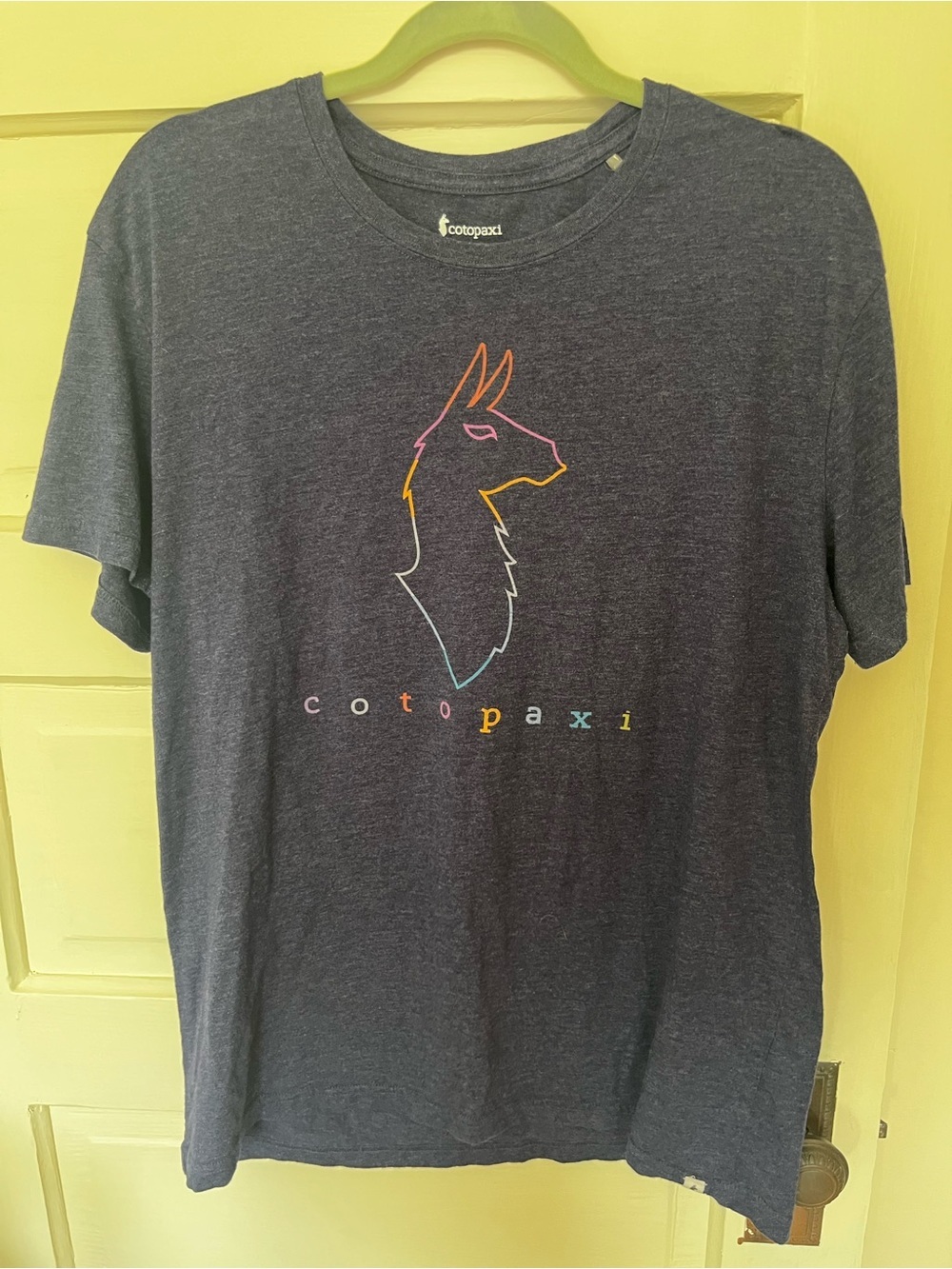 Cotopaxi Graphic Logo T-Shirt | Llama Tee | Heather Navy | Women's XL - Picture 2 of 6